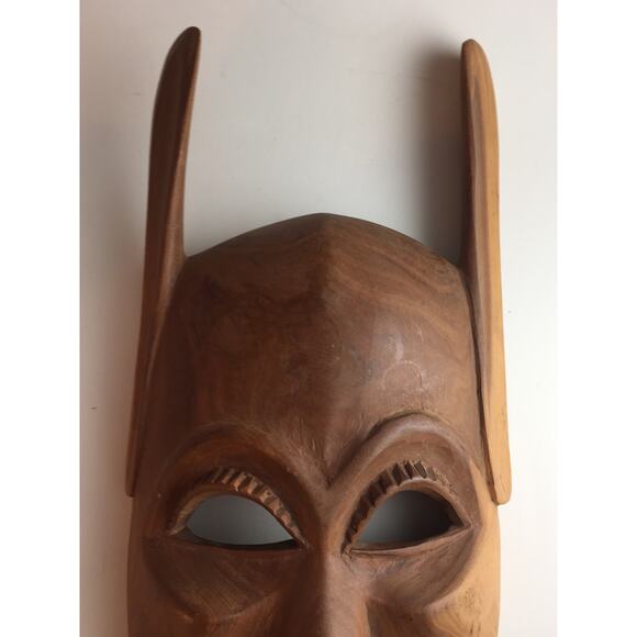 Pair of Hand Carved African Tribal Masks – Unique Wall Art, Africa Ceremonial - Picture 9 of 10